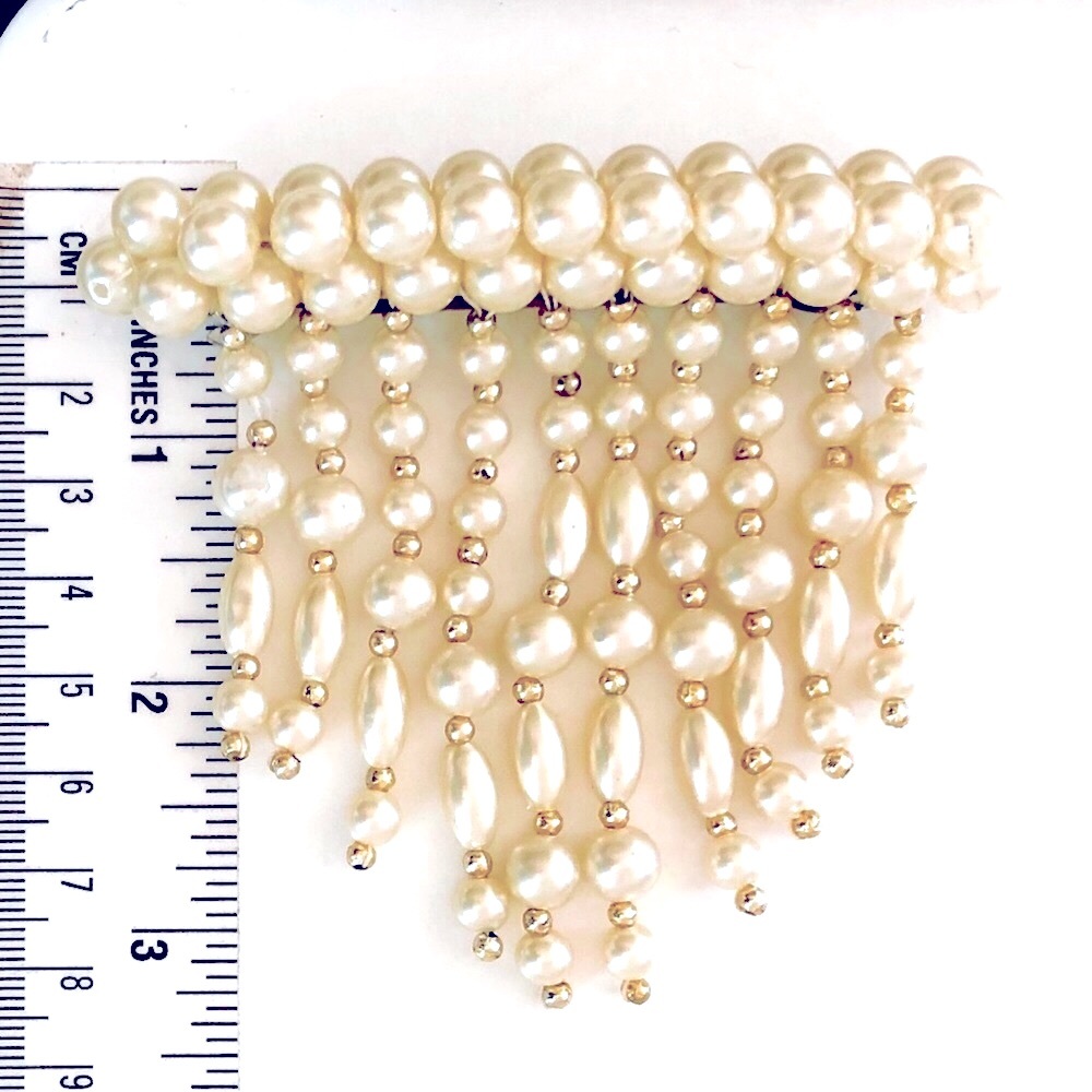 Boston proper Pearl fringe Hair clasp